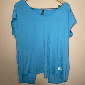 District‎ Made Women's V-Neck Tee With Slit Back Home Depot Logo XL NWT